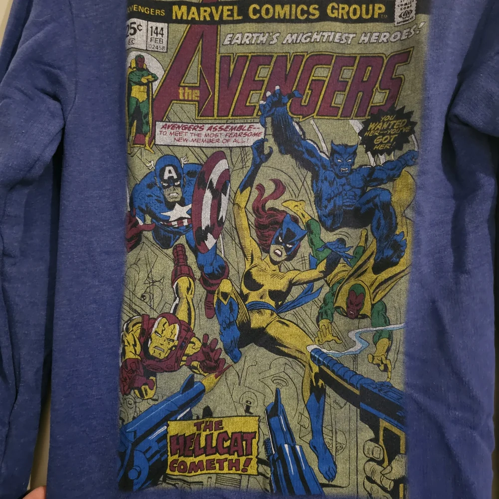 Avenger Blue Graphic Crew Neck Sweater - Picture 2 of 6